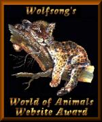 Wolfsong's World of Animals Website Award